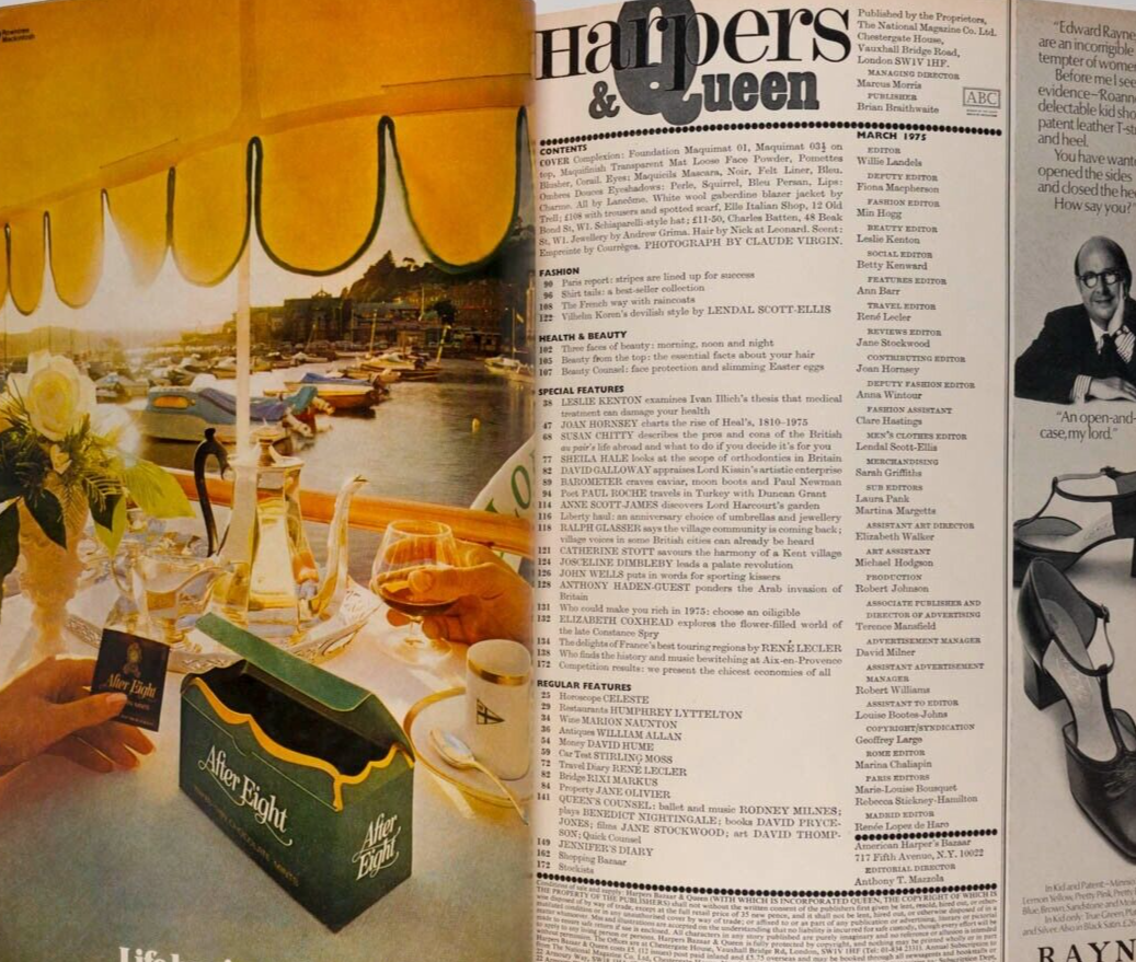 MARY LOUISE WELLER Constance Spry DUNCAN GRANT Harpers & Queen March 1975 Heals