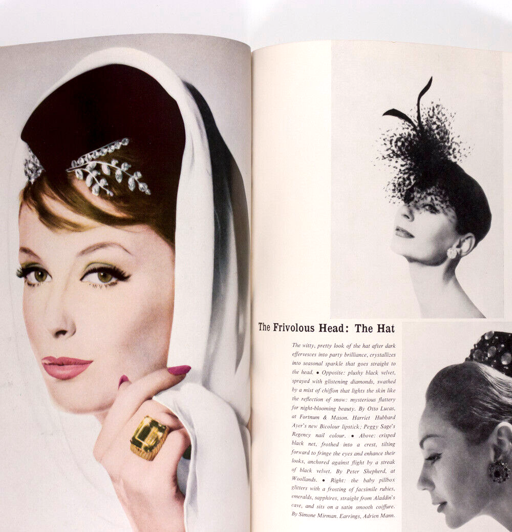 TOM KEOGH Len Deighton ST MORITZ Harpers Bazaar 1959 December EDNA O'BRIEN Paris