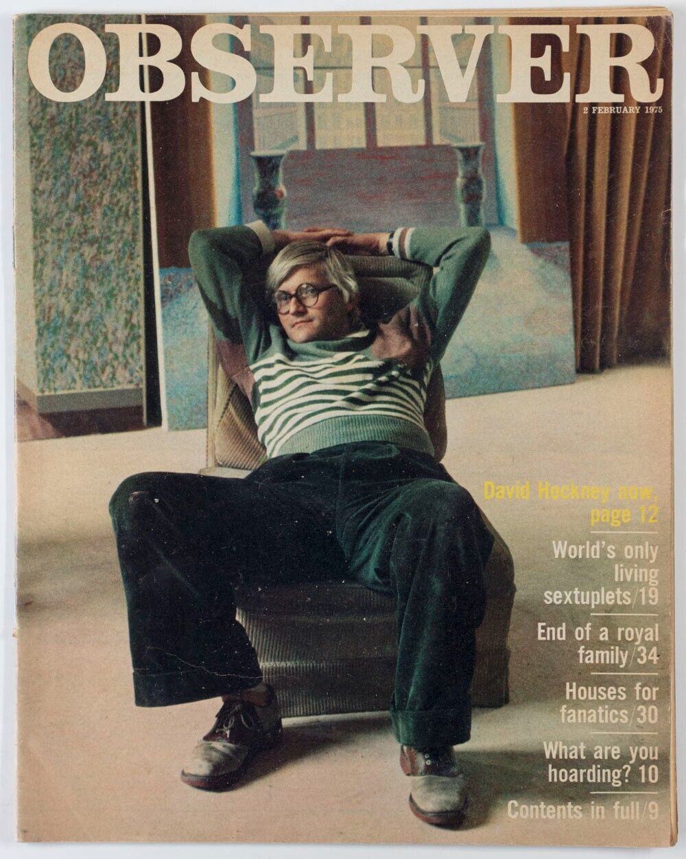 DAVID HOCKNEY Paul Reeves LED ZEPPELIN Peter Grant HOWE Vadim OBSERVER magazine