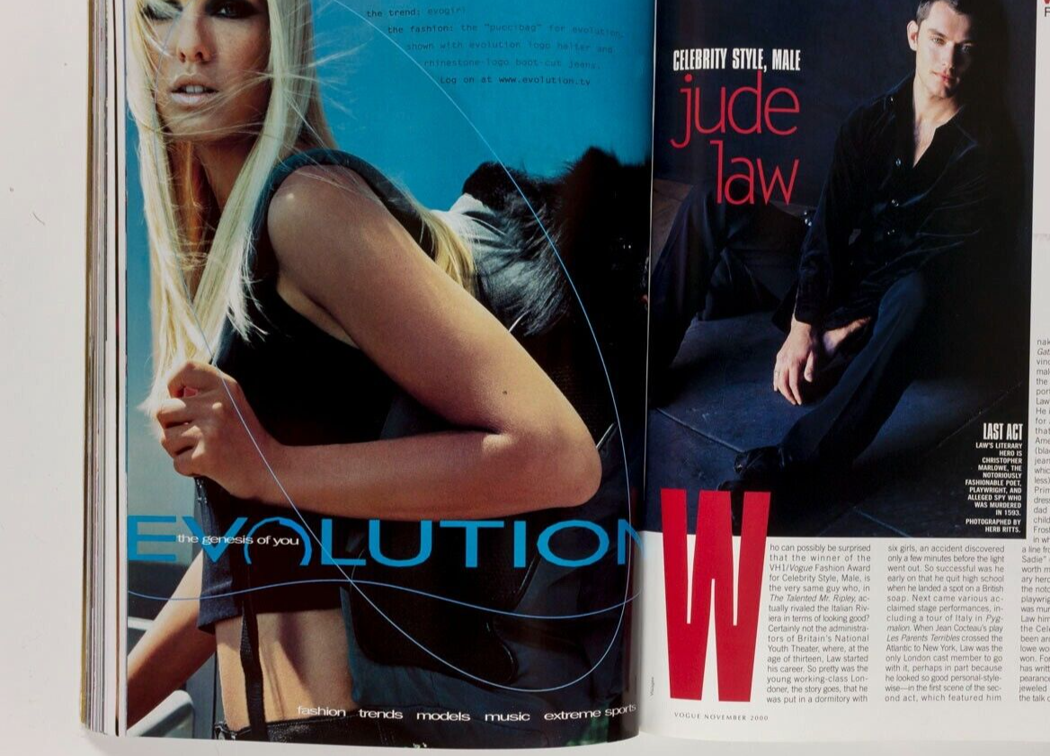 Frankie Rayder ANGELA LINDVALL Carmen Kass VOGUE Nov 2000 Joaquin Phoenix GISELE