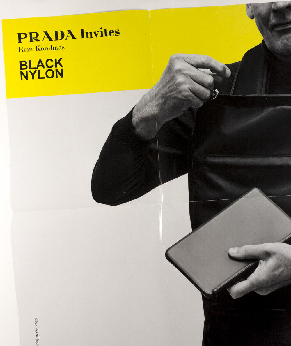 PRADA INVITES Rem Koolhaas POSTER Winter 2018 BLACK NYLON Herzog & de Meuron