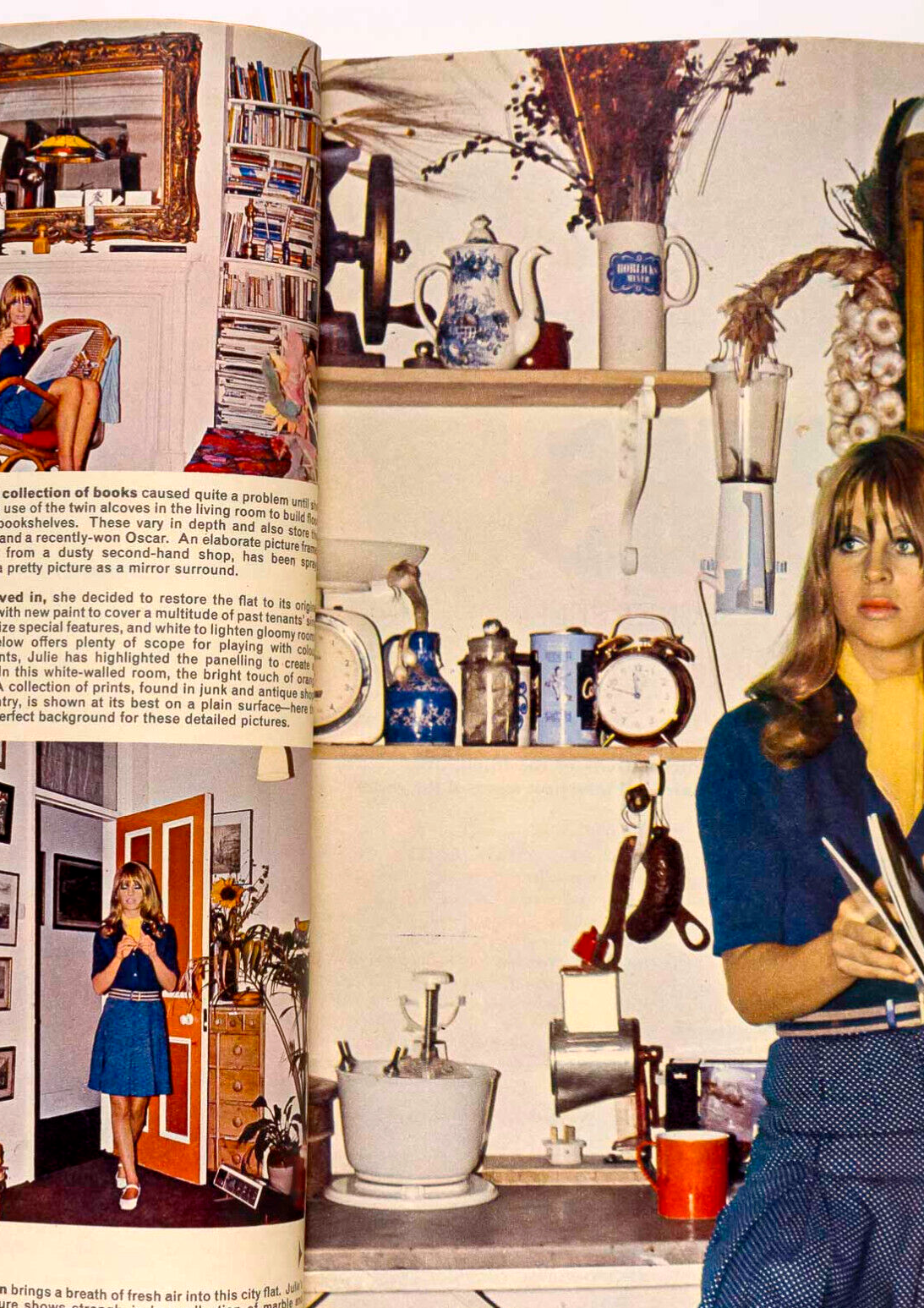 Julie Christie JILL KENNINGTON Child knitwear WOMAN'S OWN magazine MOD HAIR 60s