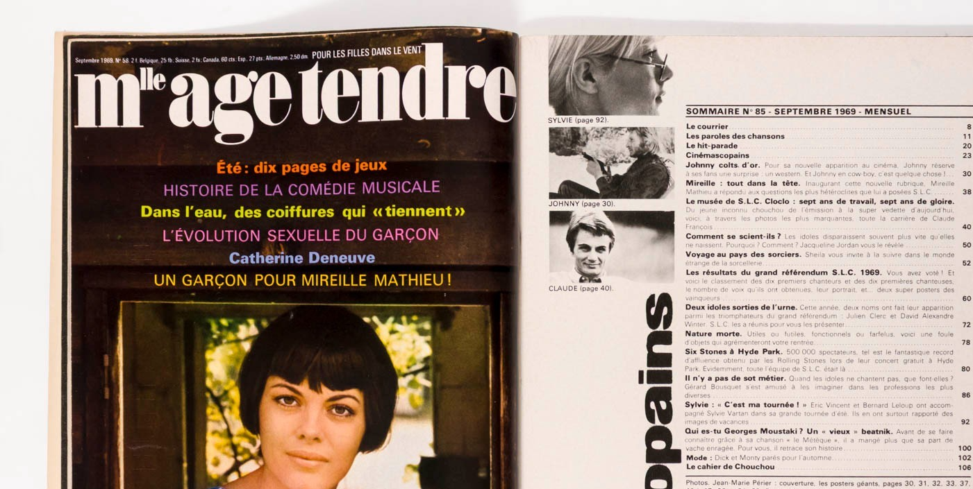 SYLVIE VARTAN Rolling Stones JOHNNY HALLYDAY Salut le Copains 1969 September CLO