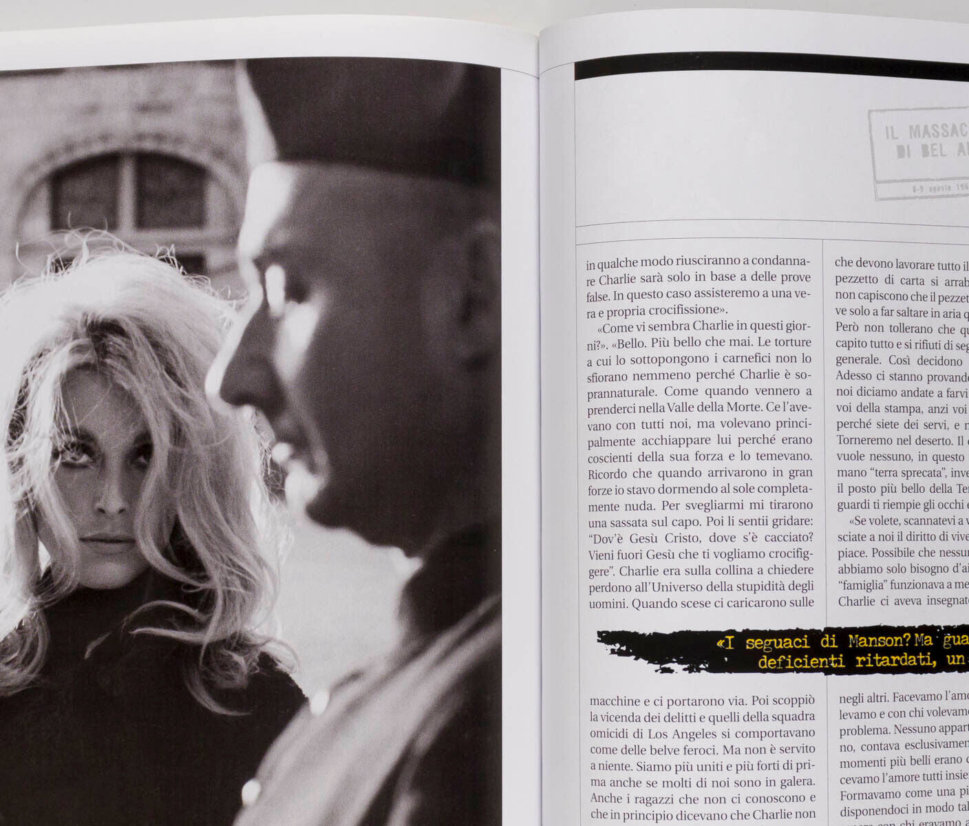 SHARON TATE Roman Polanski CHARLES MANSON Family SUSAN ATKINS L’Europeo magazine