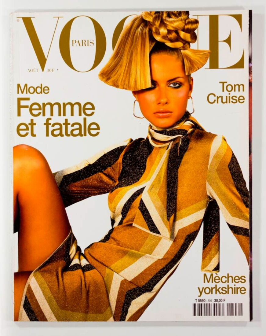 Ana Claudia Michels FEMME FATALE Yorkshire TOM CRUISE 60's hair PARIS VOGUE vtg