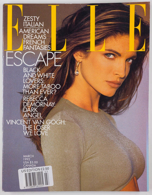 Stephanie Seymour CHRISTY TURLINGTON Eva Herzigova ELLE magazine March 1992 Otis