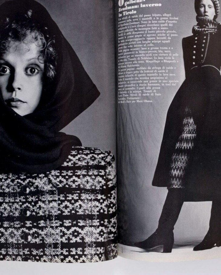 Birgitta Ramang VERUSCHKA Marisa Berenson VOGUE ITALIA Sept 1970 Donna Mitchell