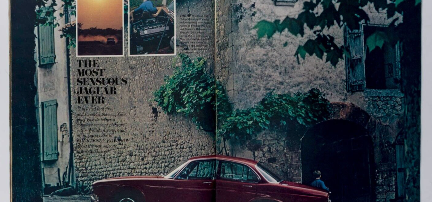 Veruschka JAGUAR XJ6 Jack Webber TELEGRAPH magazine September 1968 Mediums AVON