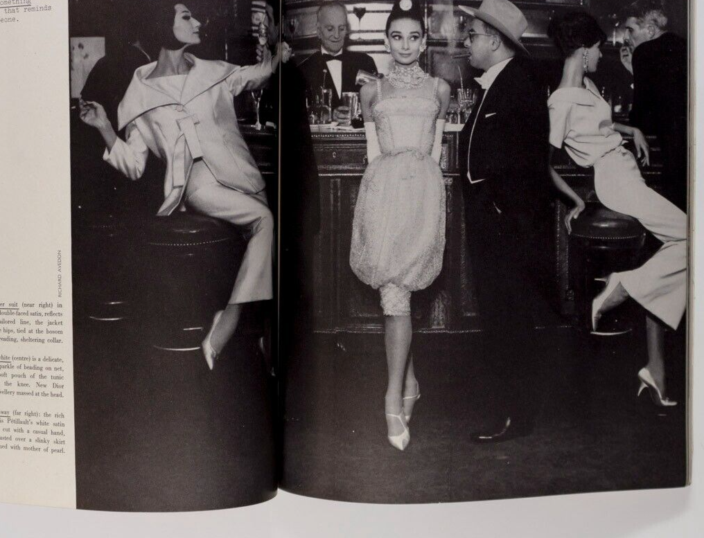 AUDREY HEPBURN Buster Keaton RICHARD AVEDON Paris Pursuit MEL FERRER vtg HARPERS