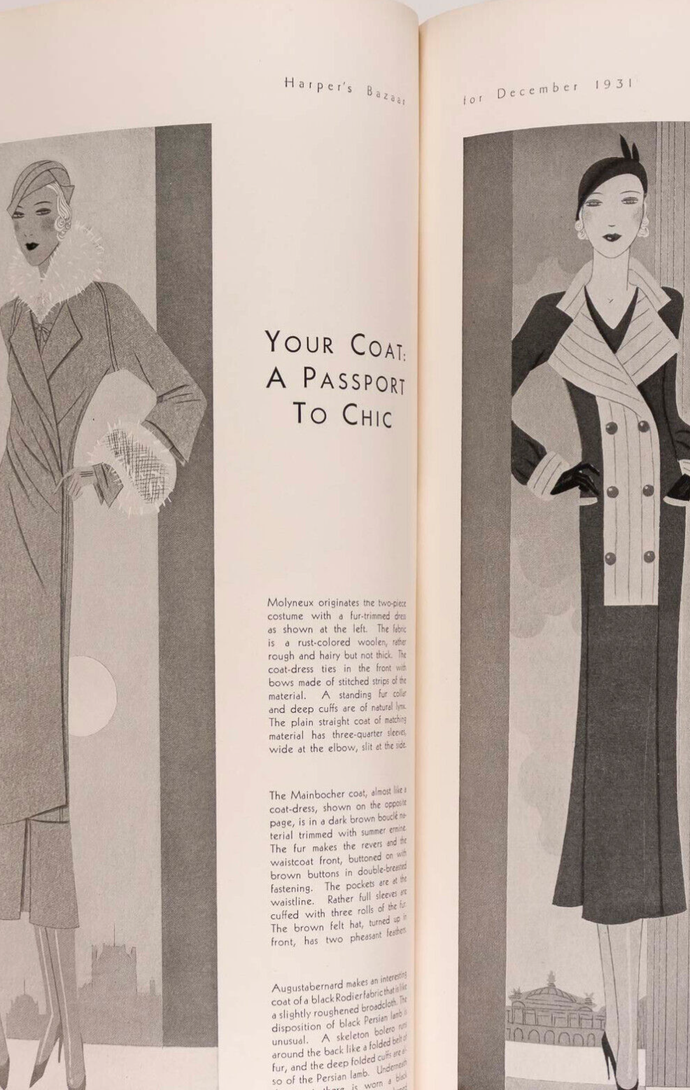 Erte ART DECO Reynaldo Luza CHRISTMAS BOOK Harpers Bazaar magazine 1931 December