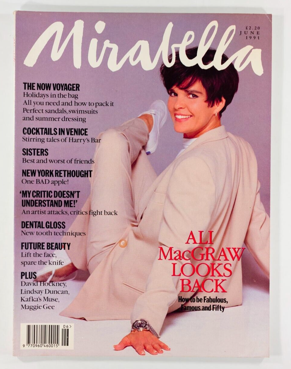 ALI MACGRAW Lindsay Duncan DAVID HOCKNEY Mirabella magazine June 1991 Maggie Gee