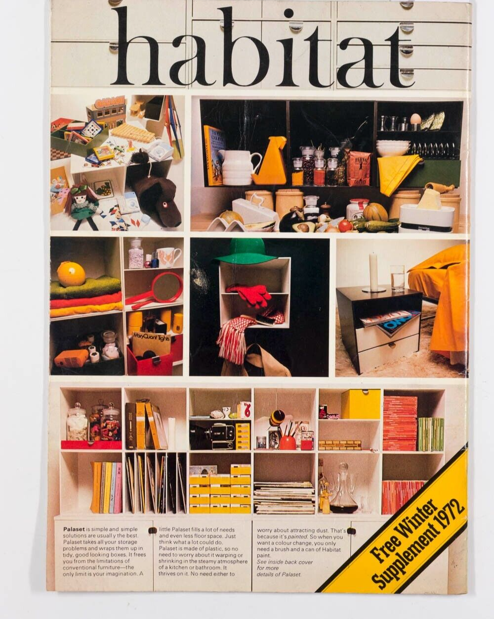 HABITAT Winter 72 catalog PALASET Conran STORAGE Lights INTERIOR DESIGN magazine