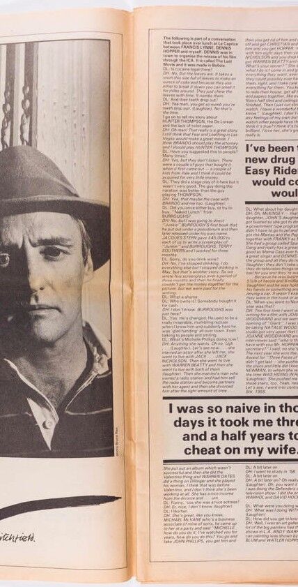 Dennis Hopper SARAH MOON The Police VERSACE Benedict Taylor 1980's Ritz magazine