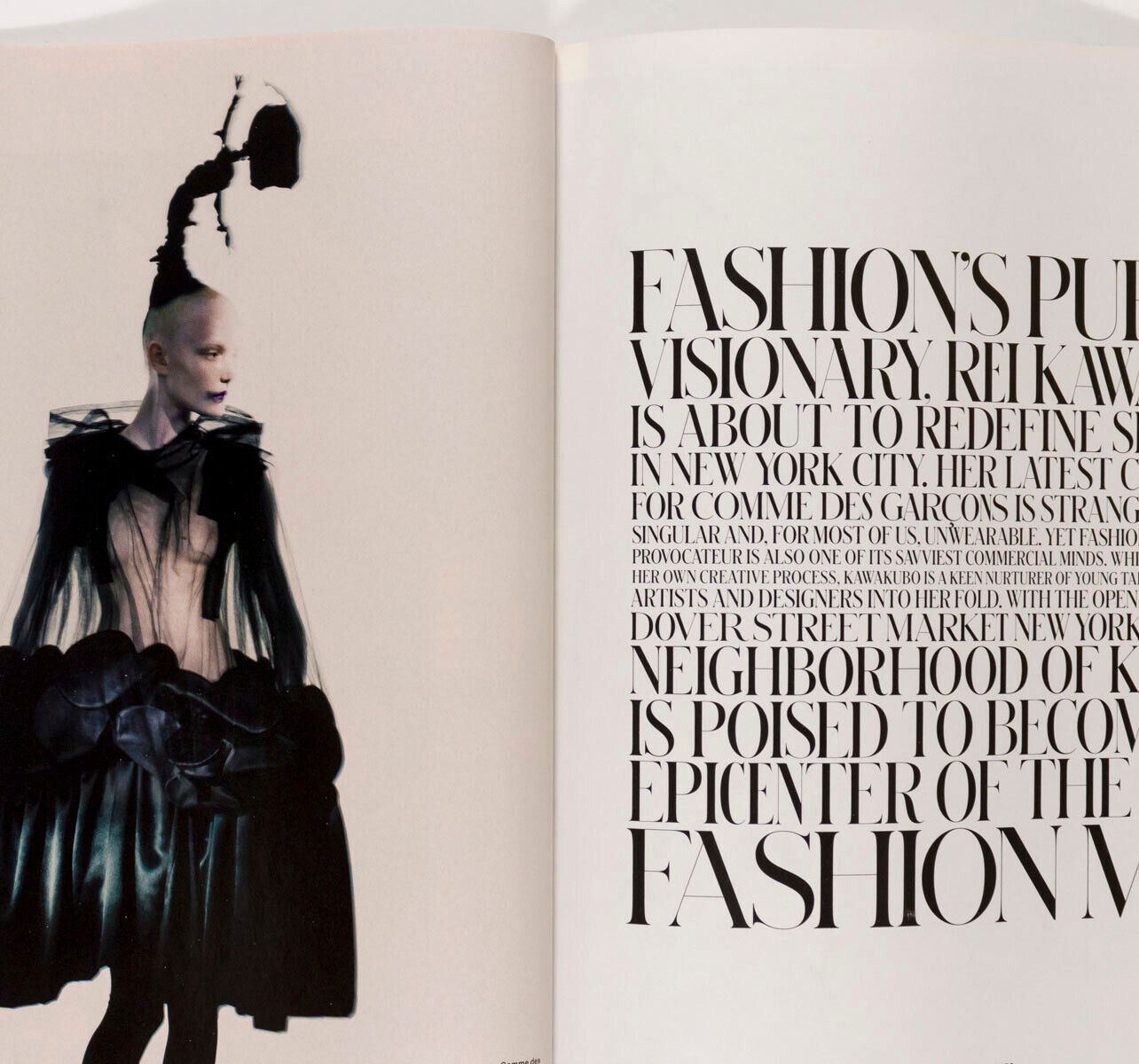 KAWS Rei Kawakubo CDG Roversi RICHARD MOSSE Kristen Wiig JEFF KOONS NYT magazine