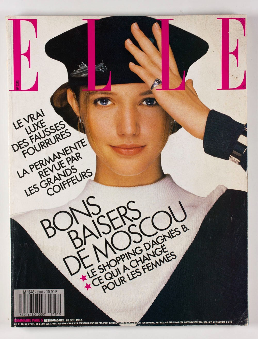 CECILIA CHANCELLOR From Moscow With Love AGNES B French Elle magazine 1985 Oct