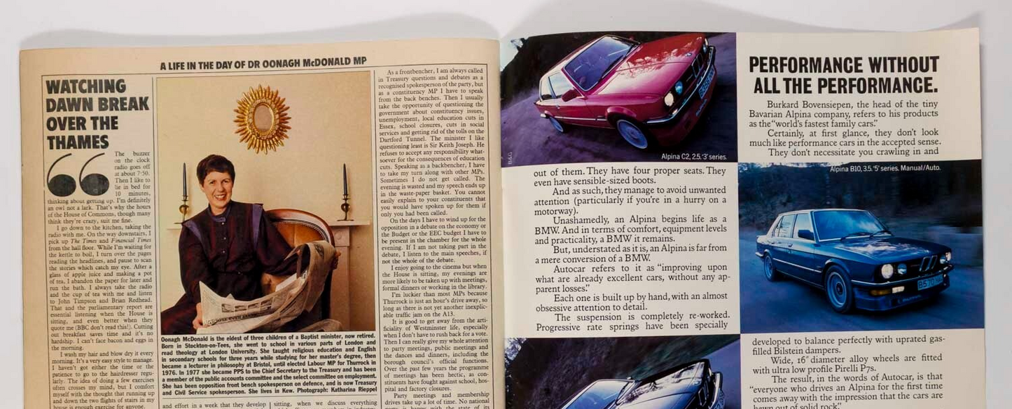 Pope shot HARRISON FORD Loyd Grossman SUNDAY TIMES magazine May 1985 Diane Arbus