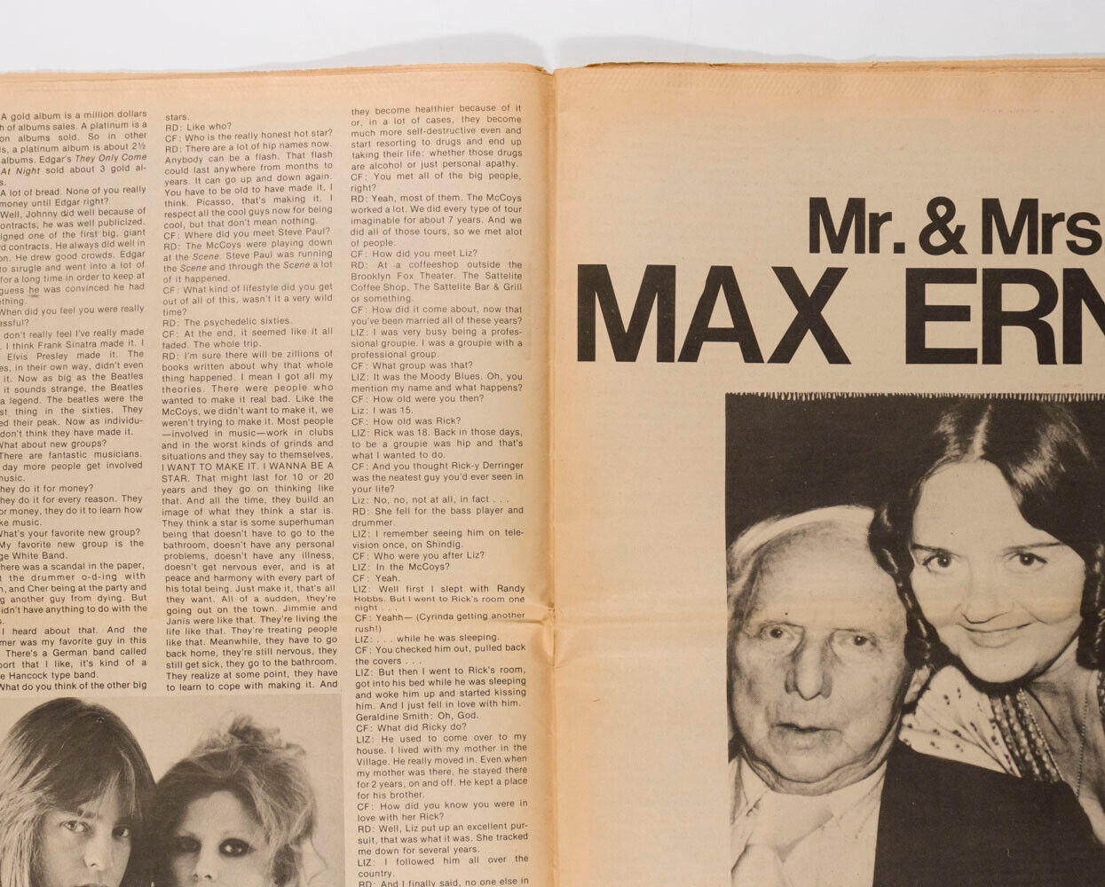 KENNETH J LANE Max Ernst KAREN BLACK Marc Bohan VIVA Warhol's INTERVIEW MAGAZINE