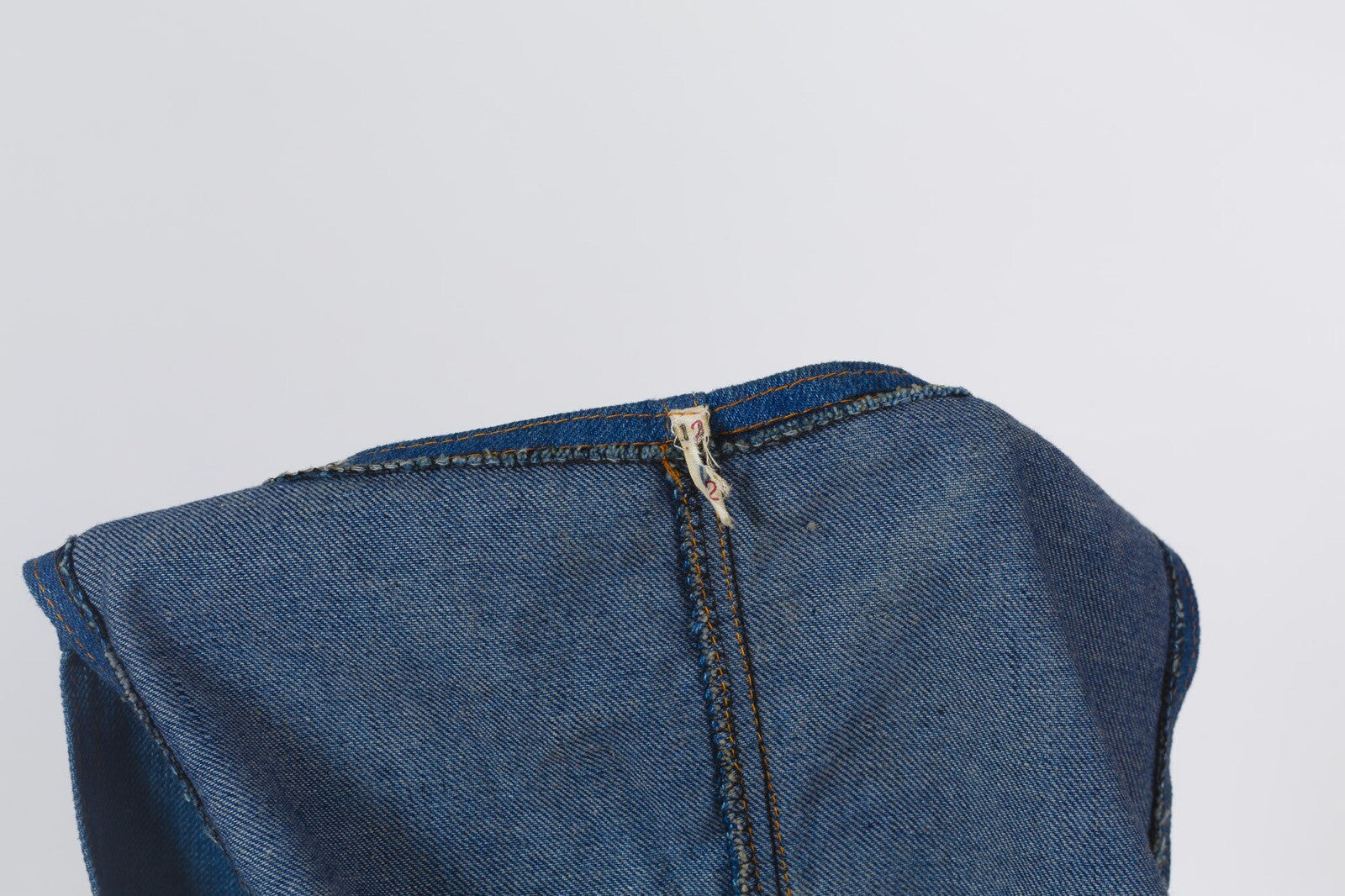 70s Denim waistcoat ROCKER Hippy BOHO studded STITCHED fitted POCKETS Like Chloe