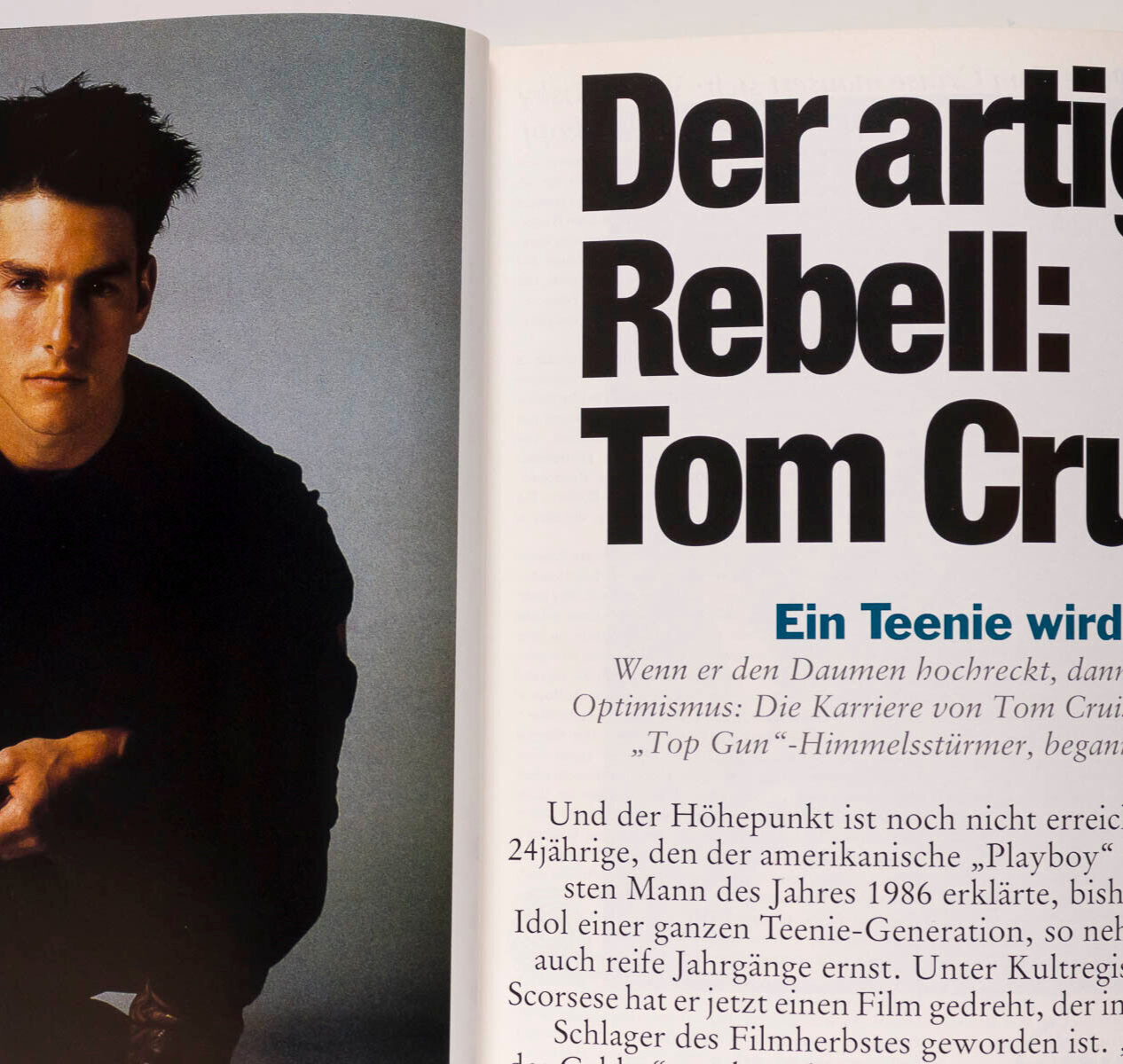 TOM CRUISE Lambert Wilson HERB RITTS Manner Vogue magazine 1987 men DEUTSCH vtg