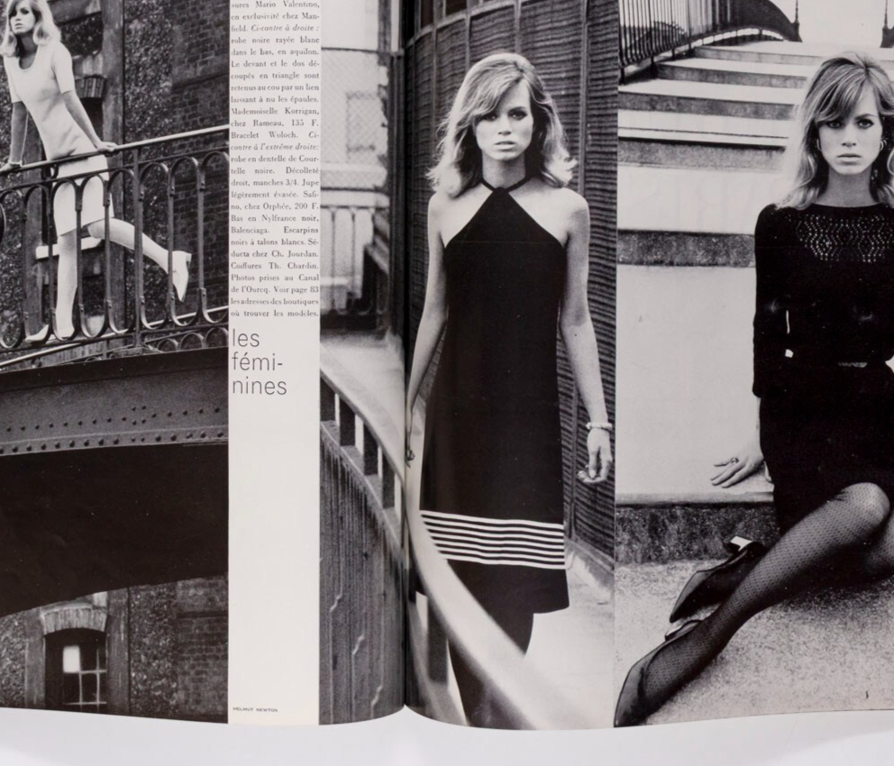 Jean Shrimpton GUY BOURDIN Helmut Newton PARIS VOGUE August 1965 Dali YSL Goya