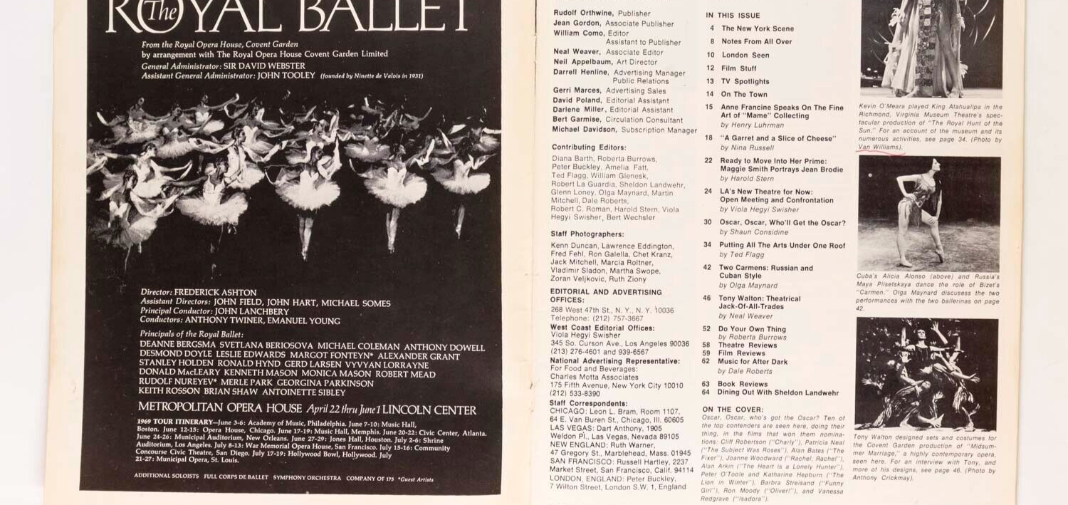 Barbra Streisand MAGGIE SMITH Vanessa Redgrave AFTER DARK magazine April 1969 US