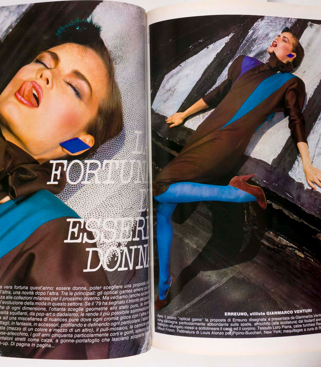 BROOKE SHIELDS Janice Dickinson GIA CARANGI Harpers Bazaar Italia July 1979 RARE