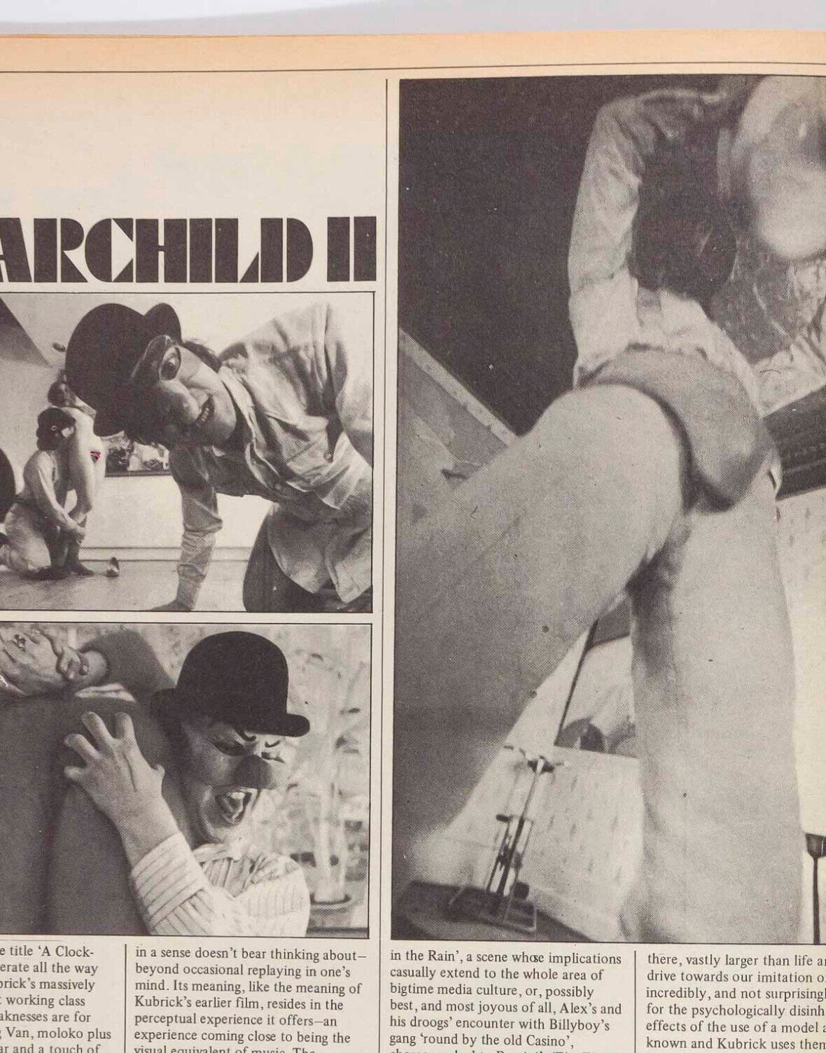 A CLOCKWORK ORANGE Stanley Kubrick TIME OUT January 1970 100 Malcolm McDowell UK