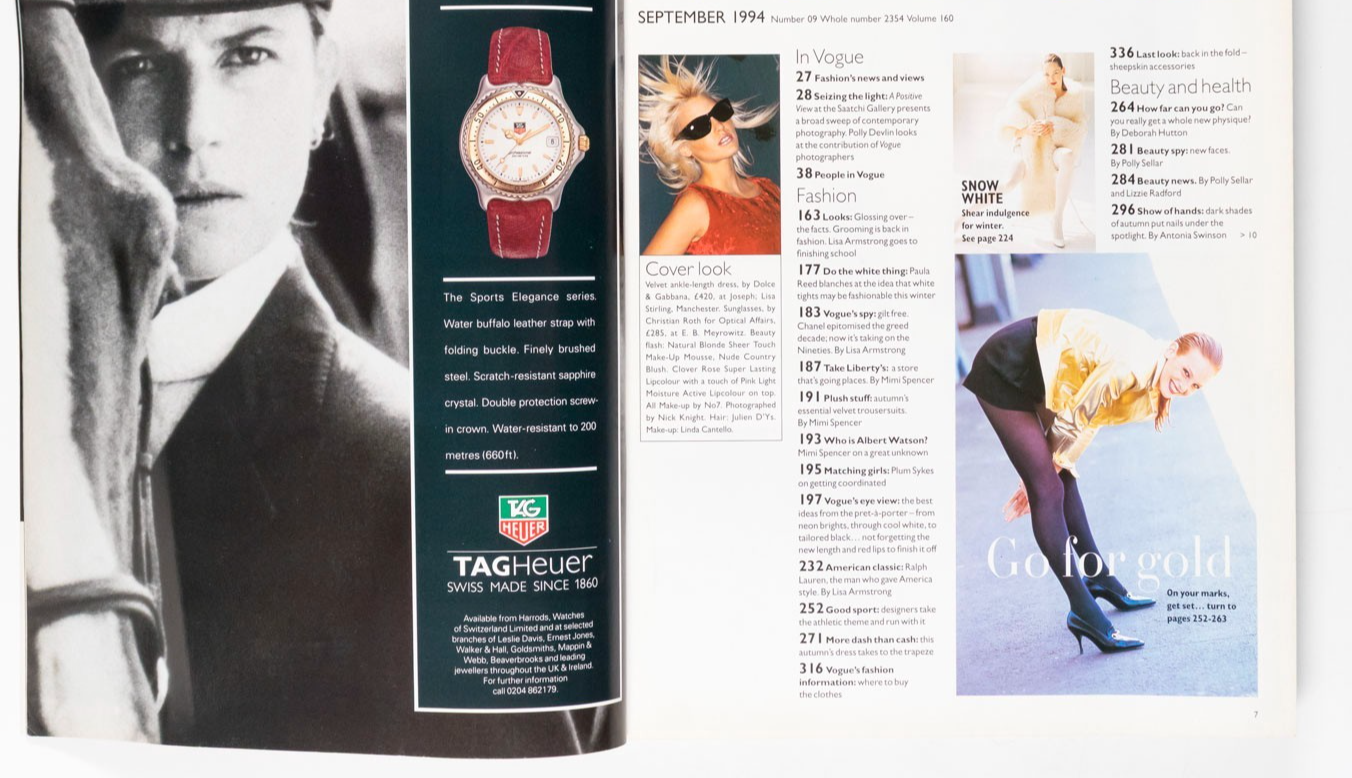 Nadja Auermann RALPH LAUREN Zadrick VOGUE September 1994 Linda Evangelista REYER