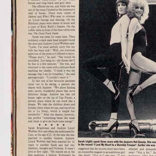Sarah Brightman HARRISON FORD Helen Mirren URI GELLER Sunday Times magazine 1987