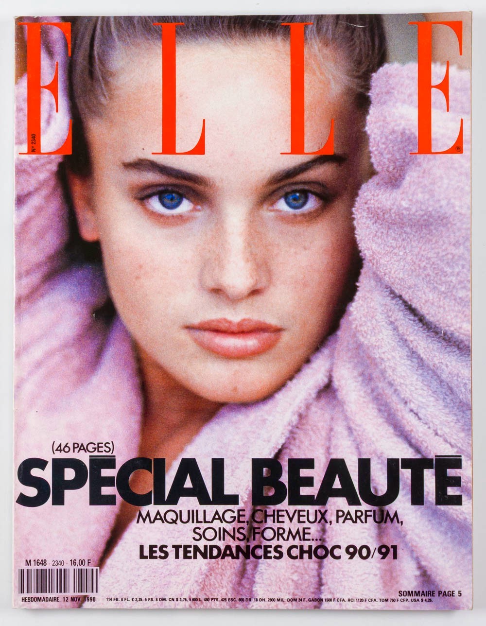 BERI SMITHER Make-up BEAUTY Trends ELLE November 1990 Hair PERFUME Special 2340