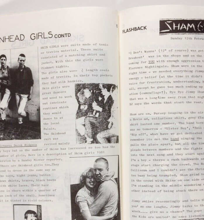 SKINS The Last Resort PUNK Sham 69 DEREK RIDGERS Skinhead Girls ZINE magazine 2
