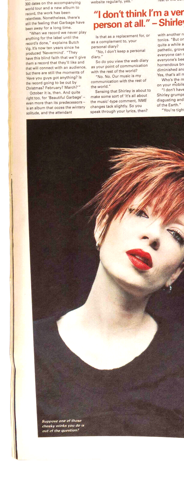 APHEX TWIN Spiritualized GARBAGE Sum 41 Pulp NME magazine 6 October 2001 Streets