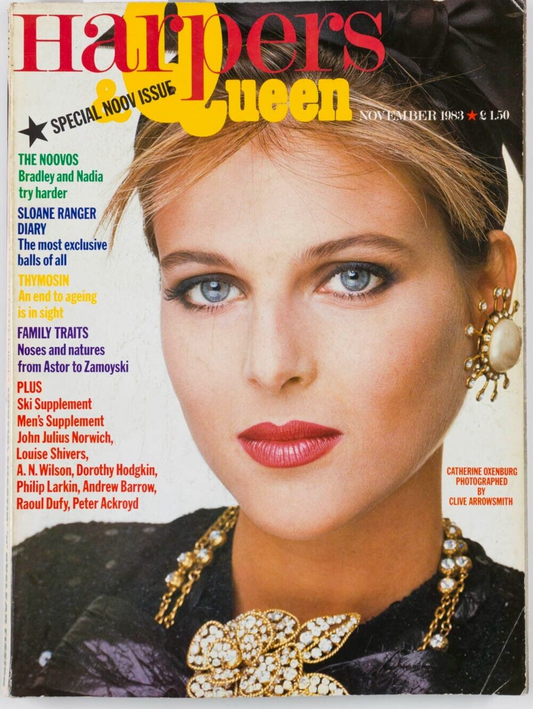 Catherine Oxenberg PAUL NICHOLAS Gianfranco Ferre TIM RICE Dufy HARPER'S & QUEEN