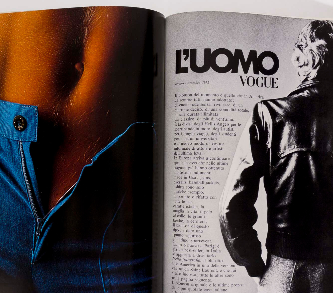 Richard Chamberlain YVES SAINT LAURENT Triumph L'UOMO VOGUE October 1972 Toscani