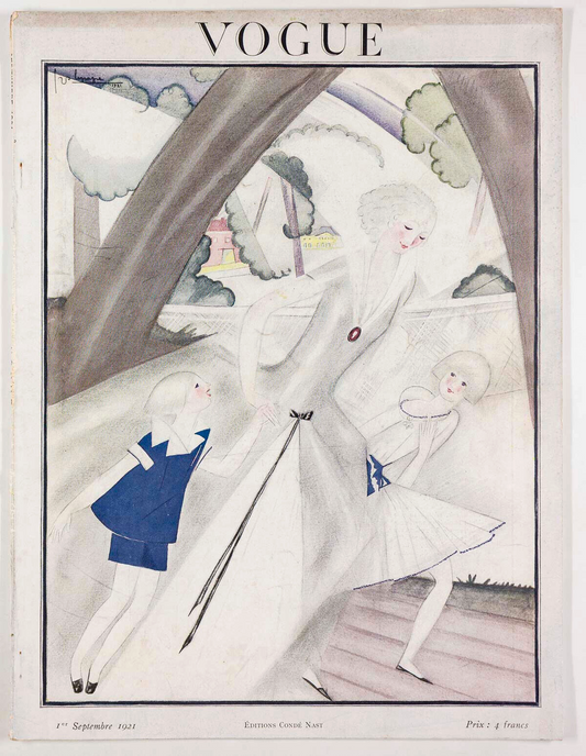 GEORGES LEPAPE Vionnet LANVIN Benito POIRET Paris Vogue magazine September 1921