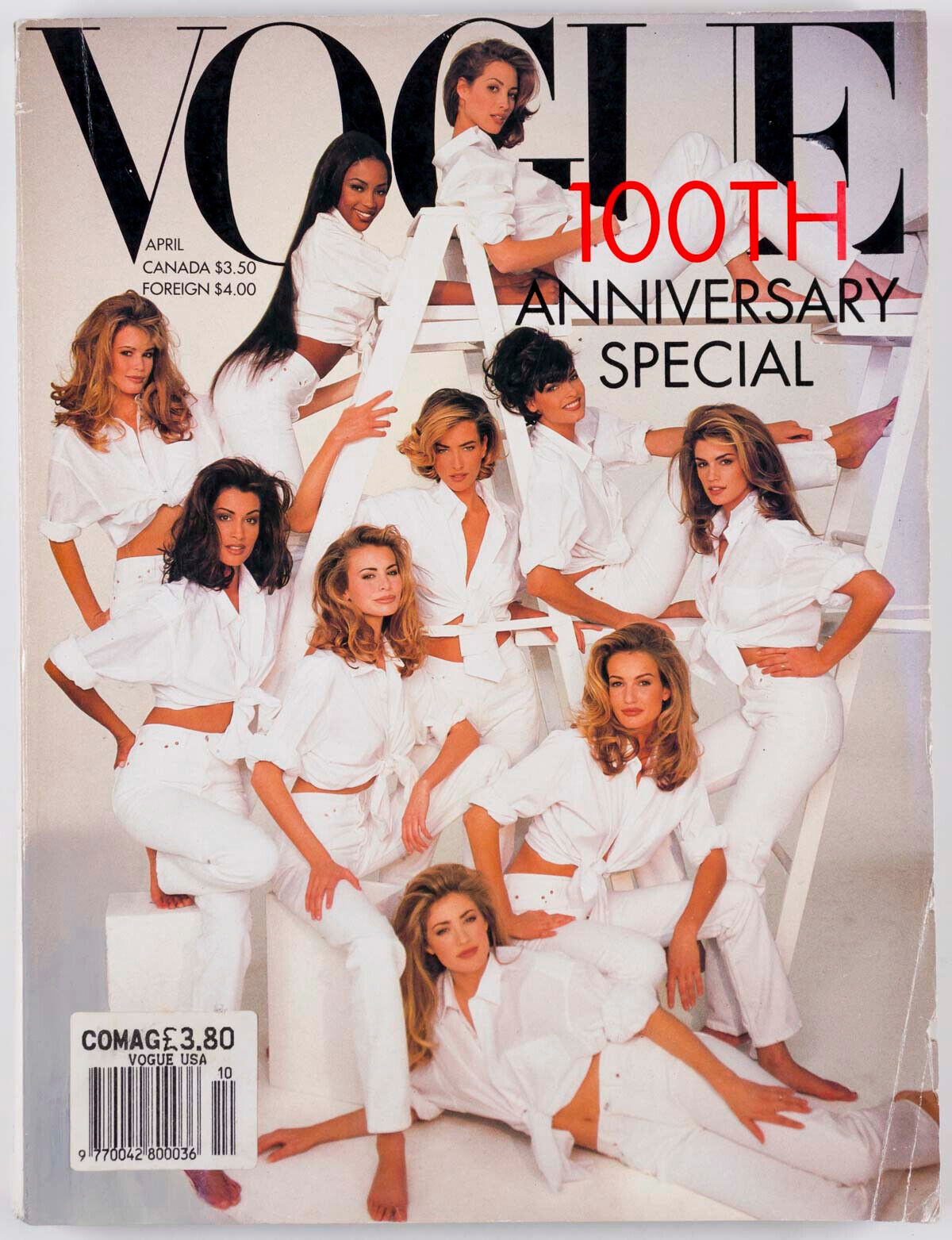 TURLINGTON Evangelista SCHIFFER Patitz NIKI TAYLOR Joan Didion CAPOTE Vogue 100