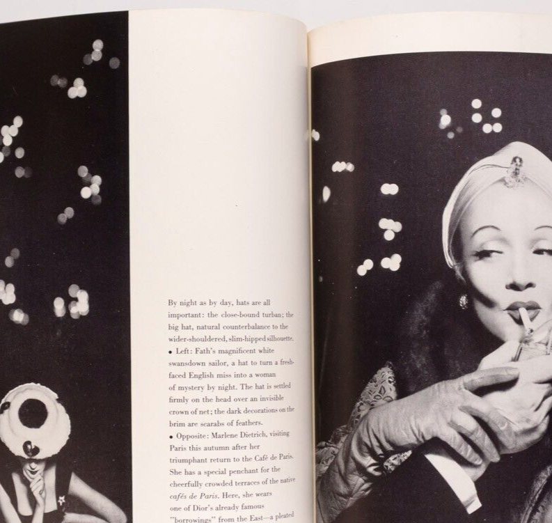 DOVIMA Balenciaga MARLENE DIETRICH Harpers Bazaar November 1955 Avedon DIOR vtg