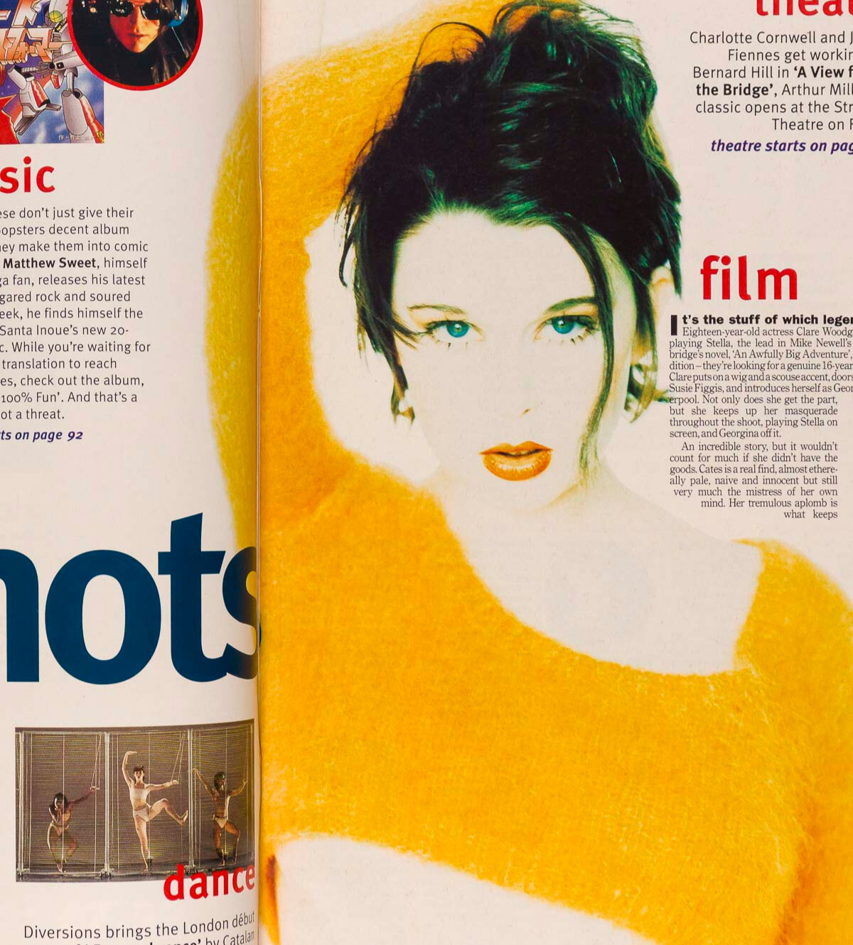 WOODY ALLEN Stephen Rea DAMIEN HIRST Bomb The Bass TIME OUT magazine April 1995