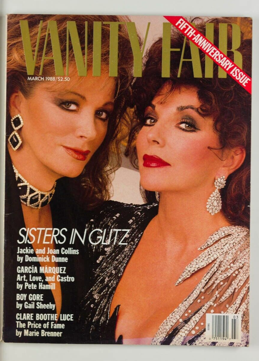 Joan & Jackie Collins CLARE BOOTHE LUCE vtg DOMINICK DUNNE Vanity Fair magazine