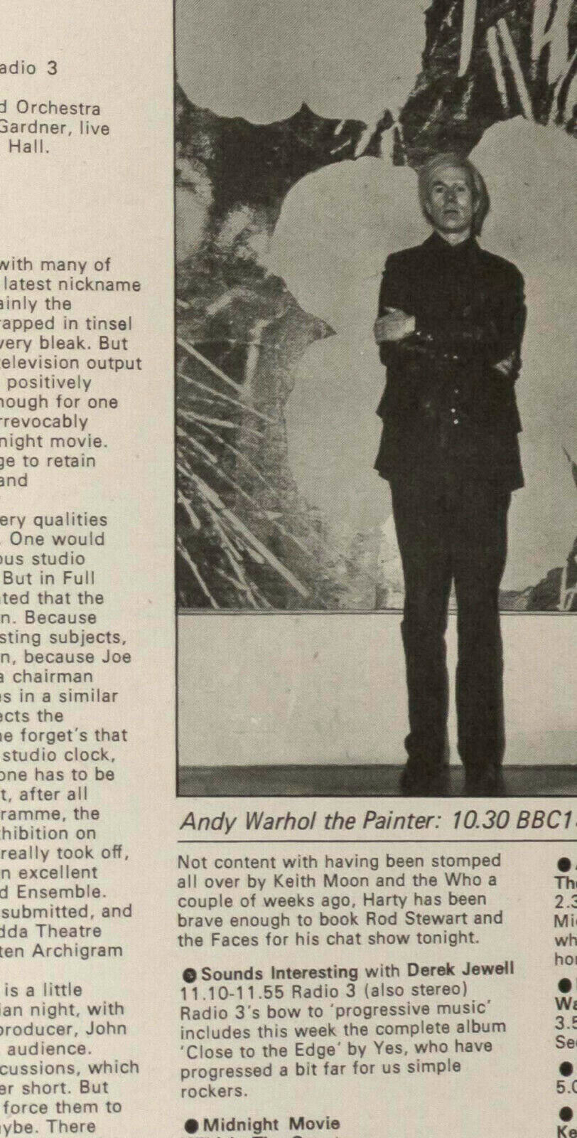 David Bowie ROY HARPER Tim Hardin PIP SIMMONS Warhol TIME OUT magazine 1979 #154