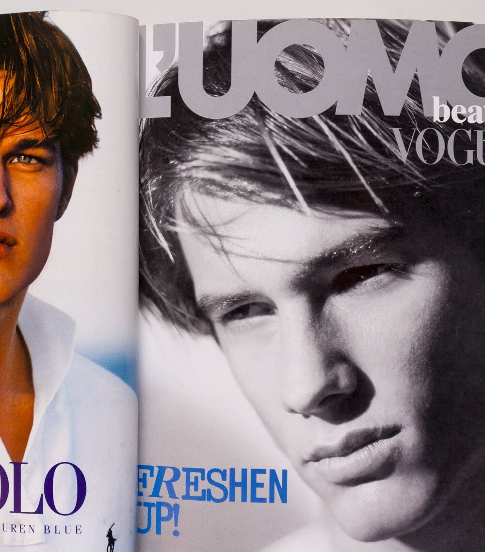 Brad Pitt STEVEN KLEIN James Spader L'UOMO VOGUE May 2004 Kevin Bacon BLONDE 351