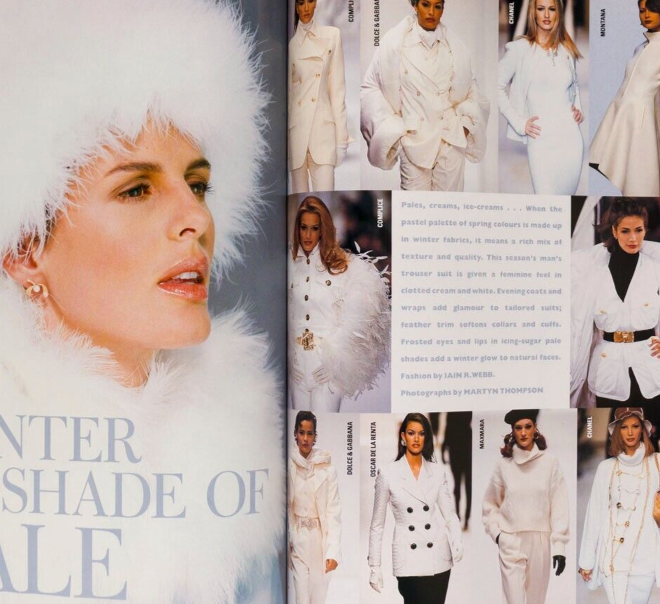 Yasmeen Ghauri LUCY FERRY Joely Richardson HARPERS & QUEEN December 1992 Freud