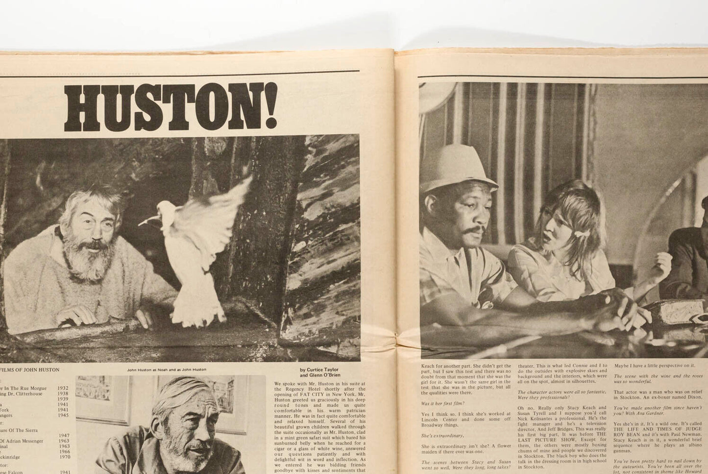 Anjelica JOHN Huston CALE Iggy Pop BOWIE Fran Lebowitz WARHOL Interview magazine