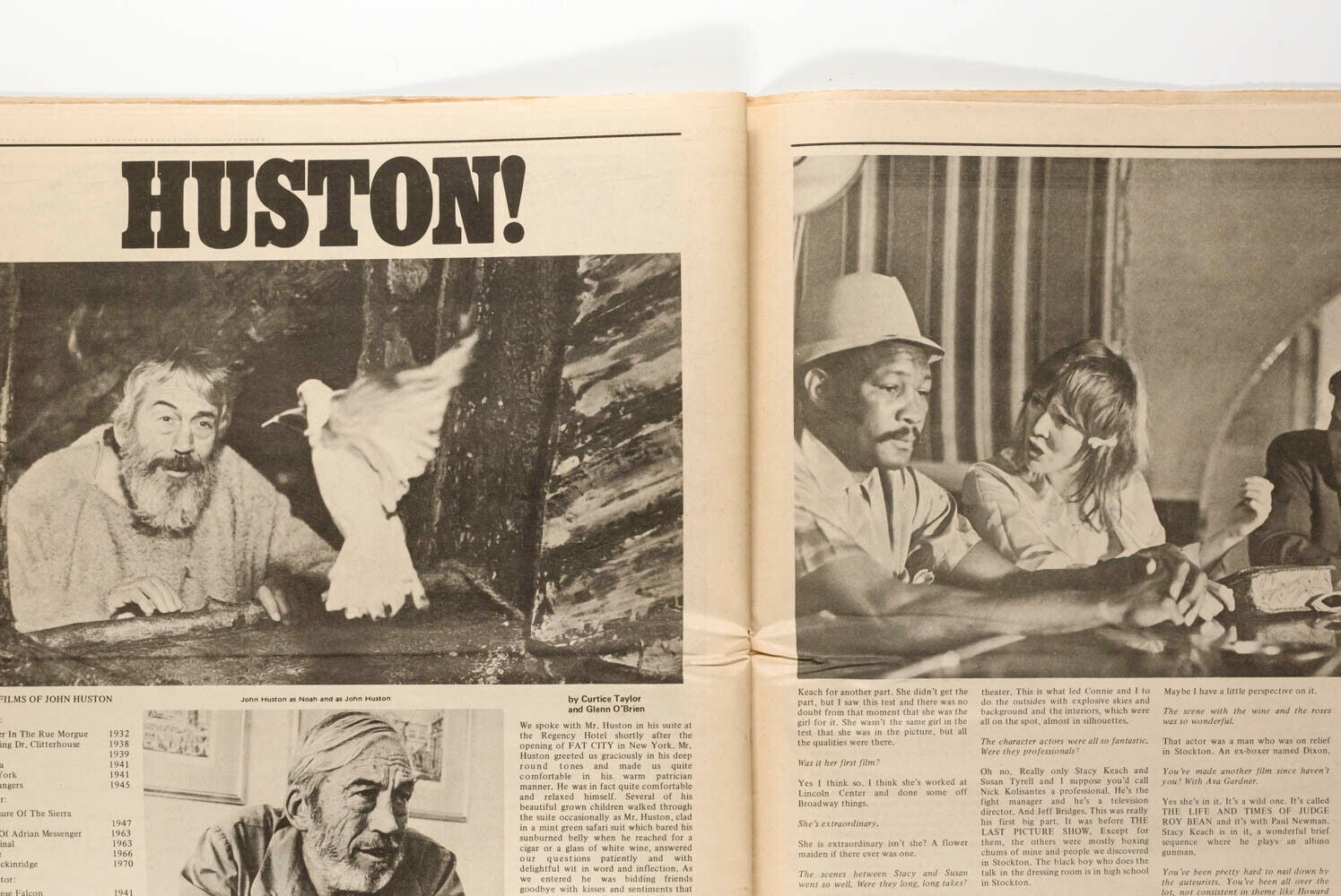 Anjelica JOHN Huston CALE Iggy Pop BOWIE Fran Lebowitz WARHOL Interview magazine