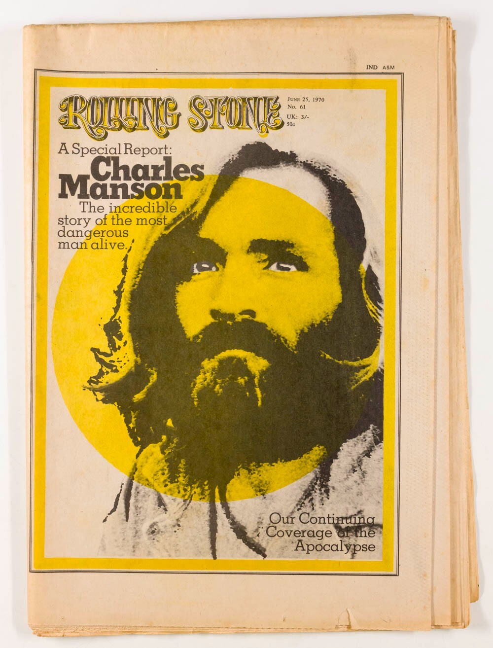 Charles Manson THE FAMILY Beatles ROLLING STONE magazine 25 June 1970 Clapton 61