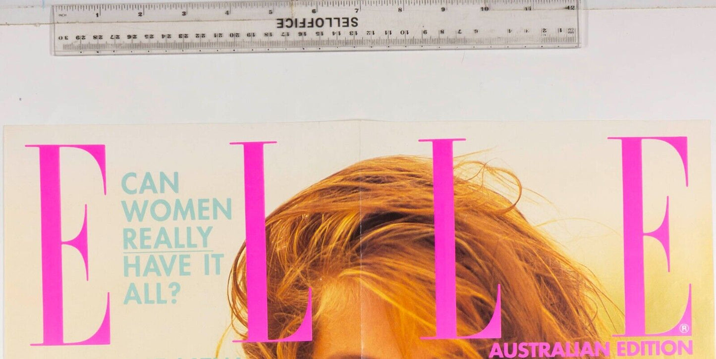 ELLE MacPHERSON cover HUGE fold-out original poster MAGAZINE Australia issue 90s