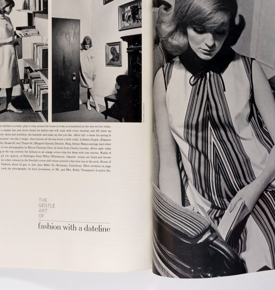 Veruschka JEAN SHRIMPTON Andre Malraux UK HARPERS April 1964 Givenchy BALENCIAGA