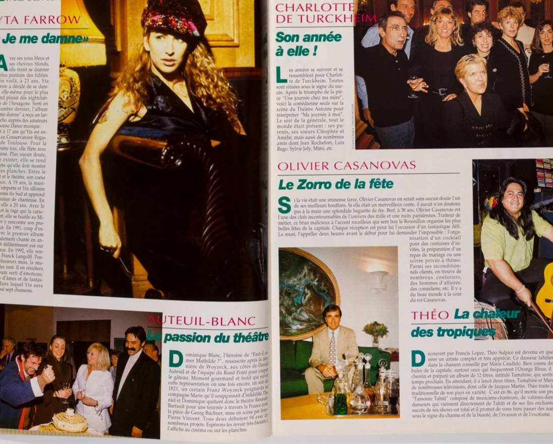 Amanda Lear WINTER Sports NUIT magazine February 1994 Paris night clubs CLUBBING