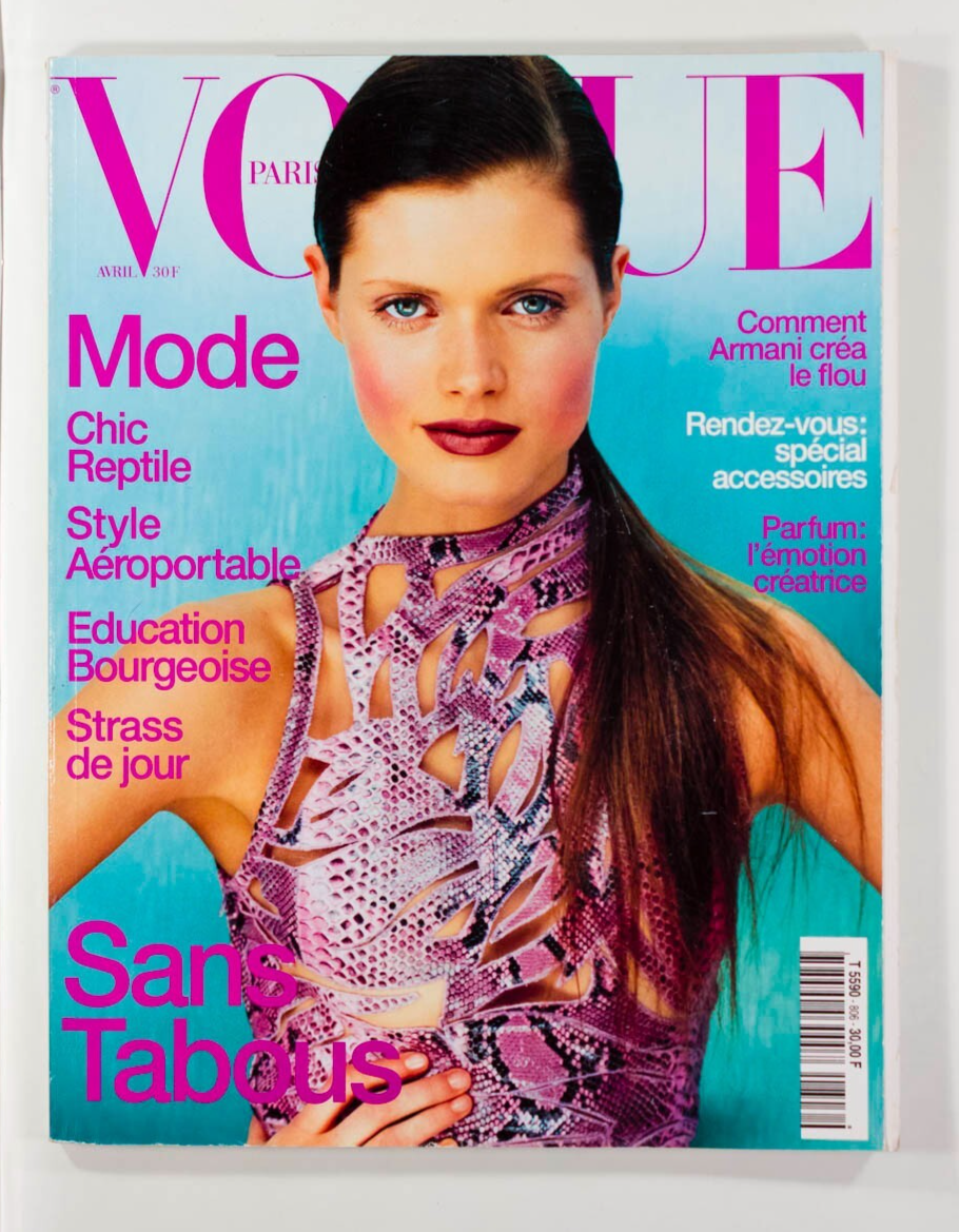 MALGOSIA BELA Bourgeoise Education GIORGIO ARMANI Paris Vogue April 2000 Perfume