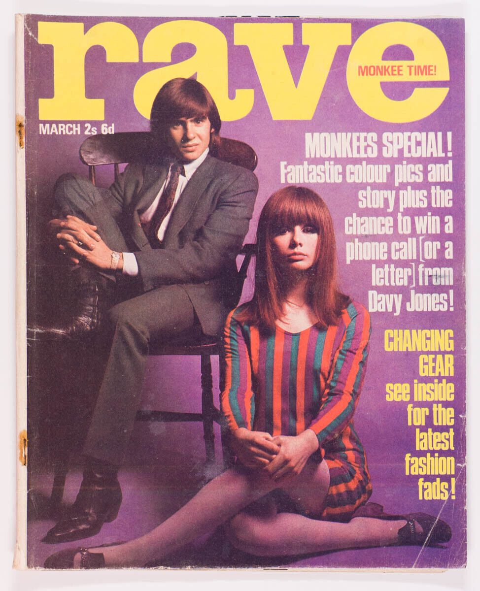 Davy Jones CHRISSIE SHRIMPTON Steve Marriott THE MOVE Mods 60s VTG Rave magazine